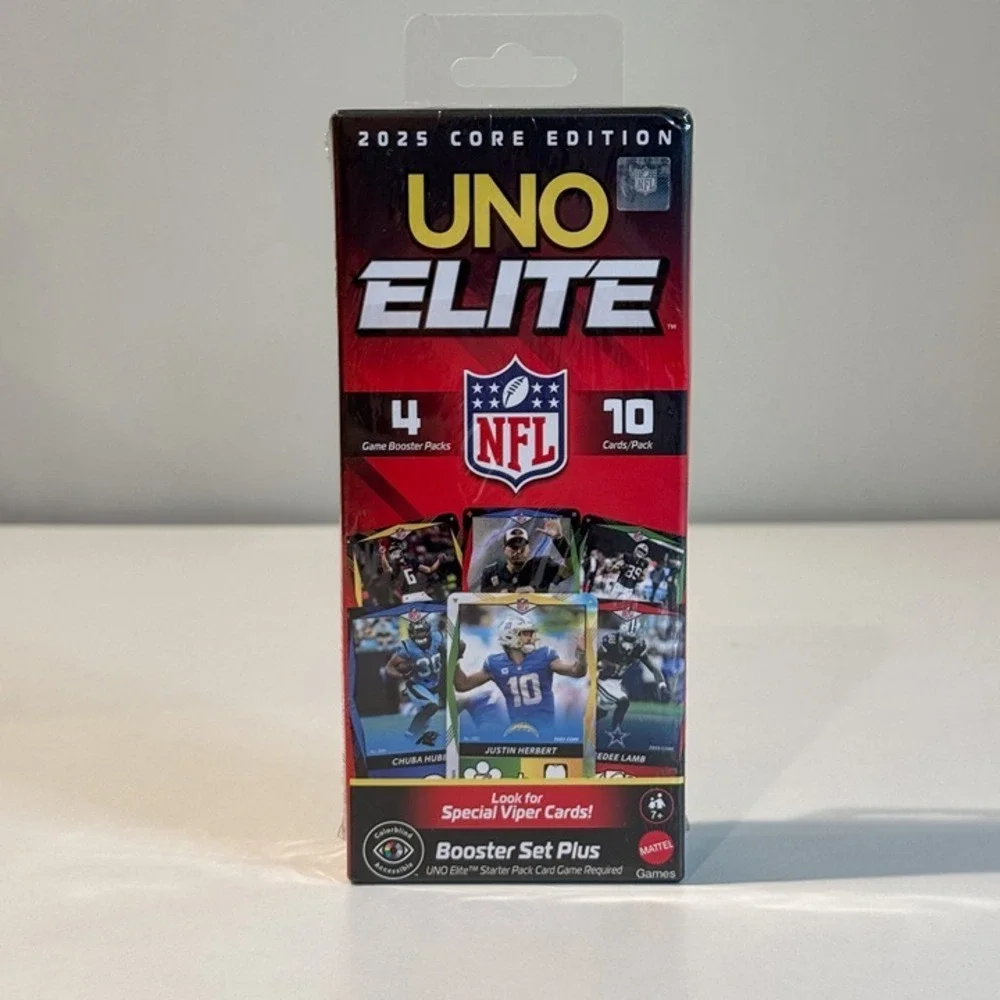 UNO Elite NFL 2025 Core Edition Booster Set – 2 Boxes (Sealed) Viper Cards Hunt